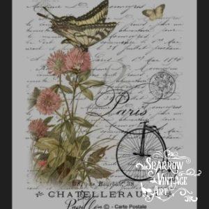 Carte Postale - Rub on Image Transfer